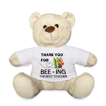 Thank You for Beeing the Best Teacher - Teddy Bear - white - Front