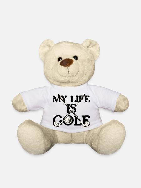 Crossing Golf Clubs Ball - Teddy Bear - white