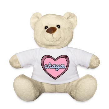 Chaya Heart Pop Art Rose - Nounours - blanc - Devant