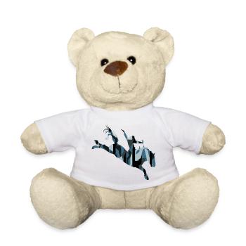 Rodeo Silhouette – Westernreiten im Camouflage - Teddy - Weiß - Vorne