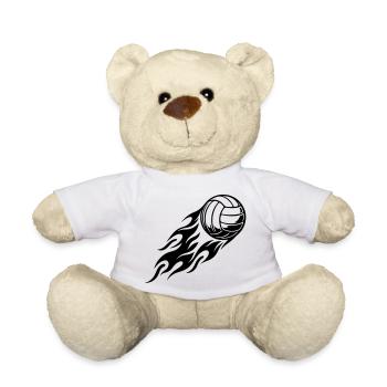 Balle de volley-ball Feu Flamme - Nounours - blanc - Devant
