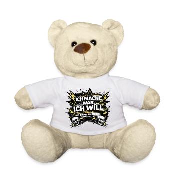 Ich mache was ich will – Skull & Blitze - Teddy - Weiß - Vorne