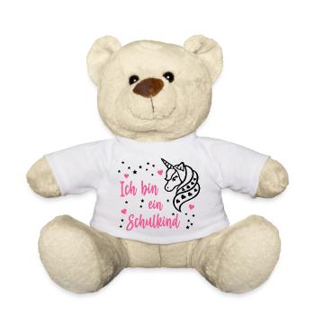 Je suis une licorne d’inscription scolaire à l’école - Nounours - blanc - Devant