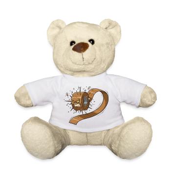 Ruban adhésif en colère - Nounours - blanc - Devant