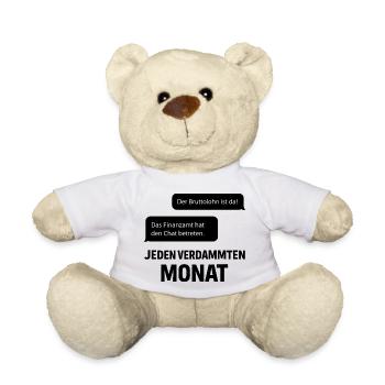 Finanzamt Betritt Den Chat - Teddy - Weiß - Vorne