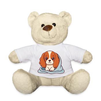 Weicher Welpe unter dem Karo - Teddy - Weiß - Vorne