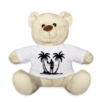 Urlaub Palmen Strand Silhouette - Teddy - Weiß - Vorne