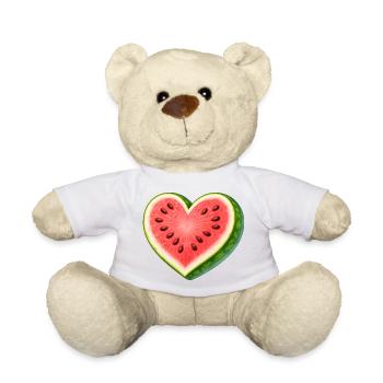 Saftige Wassermelone in Herzform Illustration - Teddy - Weiß - Vorne