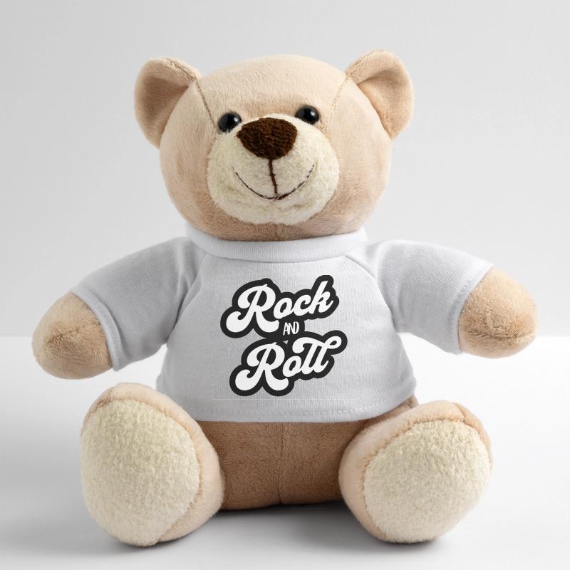 Rock and Roll Vintage Script Teddy Bear