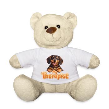 Dachshund My Therapist - Teddy Bear - white - Front