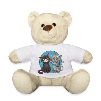 Chat and Robot - Teddy Bear - white - Front
