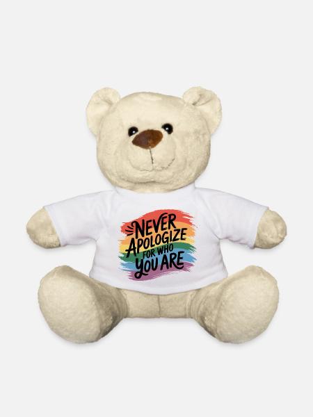 Never Apologize For Who You Are - Teddy - Weiß