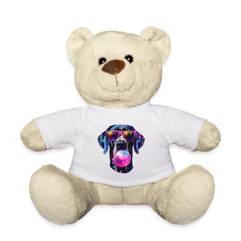 Un dogue allemand avec chewing-gum - Nounours - blanc - Devant