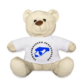 Logo Sportsgeister Senftenberg mit See Silhouette - Teddy - Weiß - Vorne