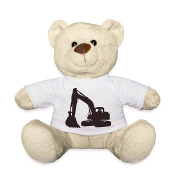 Excavatrice - Nounours - blanc - Devant