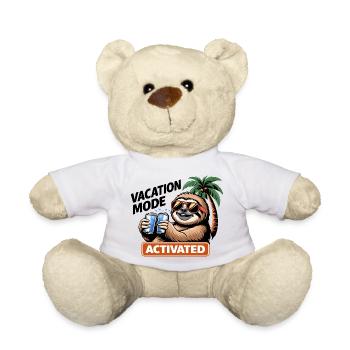 Activated Sloth Beach Party - Teddy Bear - white - Front