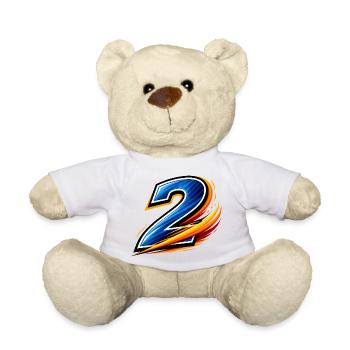 Number 2 Shirt Football Jersey Number Sport - Teddy Bear - white - Front