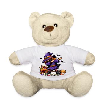 Dabbing Witch Kids Girls Toddlers Funny - Teddy Bear - white - Front