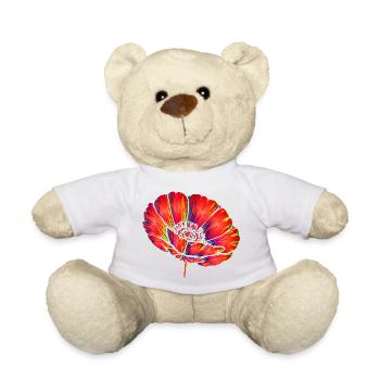 Pop Art néon Pop Art Décor Fleur Couleur - Nounours - blanc - Devant