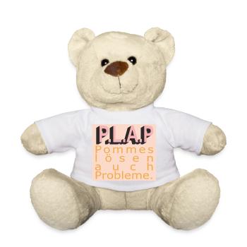 PLAP Pommes Probleme Typo - Teddy - Weiß - Vorne