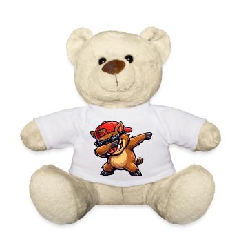 Dabbing Warthog - Teddy Bear - white - Front