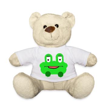 Frog Children Child Cheerful - Teddy Bear - white - Front