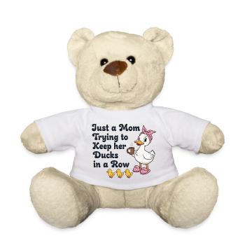 Mom tries to keep her ducks in line - Teddy Bear - white - Front