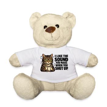 Kaffee Katzen im Noir-Stil - Geschenk  Morgenmuffe - Teddy - Weiß - Vorne