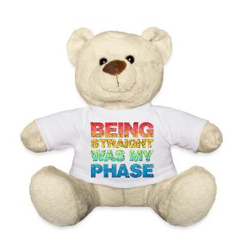 Être hétéro était ma phase de design rétro LGBTQ - Nounours - blanc - Devant