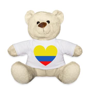 Heart Colombia Flag - Teddy Bear - white - Front