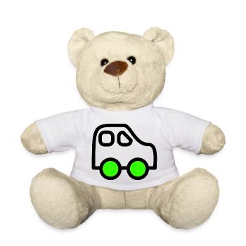 Voiture - Nounours - blanc - Devant