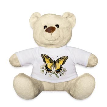 Schwalbenschwanz-Schmetterling – Gravurzeichnung - Teddy - Weiß - Vorne