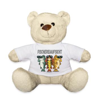  Fischereiaufsicht Lustige Angler Fische Mit - Teddy - Weiß - Vorne