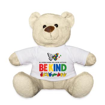 Sei freundlich Gebärdensprache inklusiv - Teddy - Weiß - Vorne