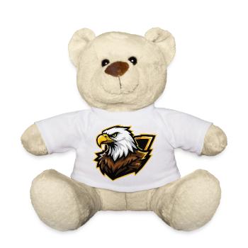Eagle with Gold Accent Comic - Teddy Bear - white - Front