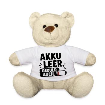  Akku Leer Geduld Auch Lustiger Spruch Für Müde - Teddy - Weiß - Vorne