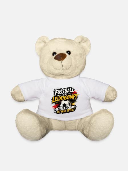 Fussball ist Leidenschaft Länderspiel Fan - Teddy - Weiß