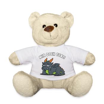 Drache Mir Doch Egal Lustiger Spruch - Teddy - Weiß - Vorne