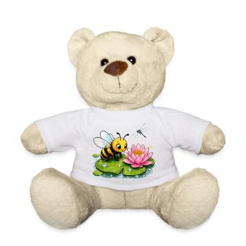 Biene Honig Imker Honigwabe Blumen Wiese Insekt - Teddy - Weiß - Vorne