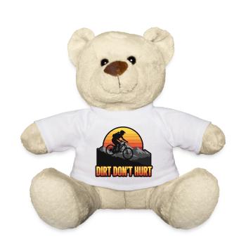 Dirt Don't Hurt Retro Mountain Biker Sunset - Teddy - Weiß - Vorne