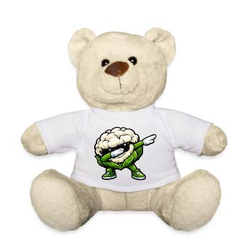 Dabbing Blumenkohl Gemüse Vegan Design - Teddy - Weiß - Vorne
