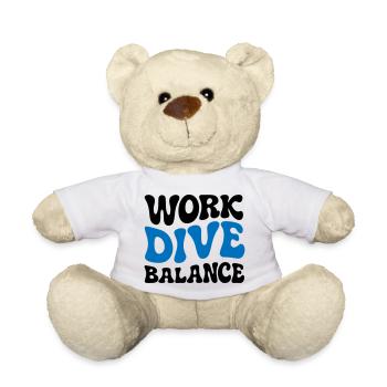 Cadeau de plongée sous-marine pour l’équilibre de plongée au travail - Nounours - blanc - Devant