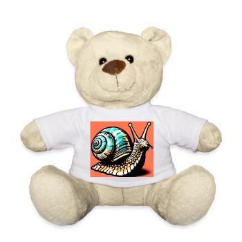 Snail - Teddy Bear - white - Front