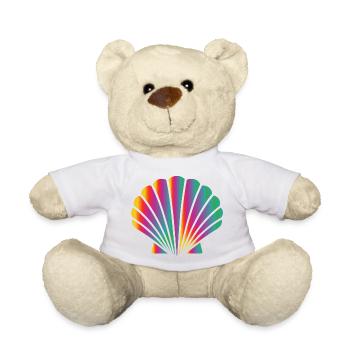 Coquillage Coloré | Motif de l’art maritime - Nounours - blanc - Devant