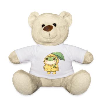 Frosch mit Regenschirm - Teddy - Weiß - Vorne