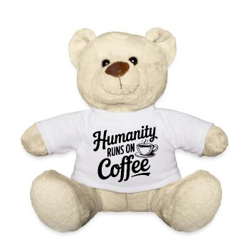 L’humanité fonctionne au café - Nounours - blanc - Devant
