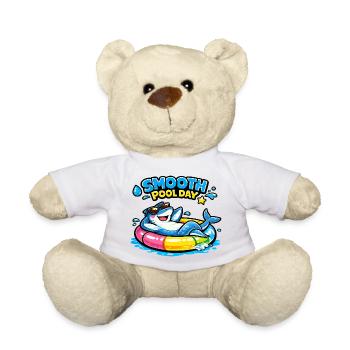 Smooth Pool Day: Hai im Schlauchreifen - Teddy - Weiß - Vorne