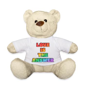 L’amour est la réponse Gradient - Nounours - blanc - Devant