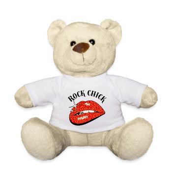 Leopard Lip Pop Art - Teddy Bear - white - Front