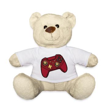 Manette de jeu rouge Rétro Pop - Nounours - blanc - Devant